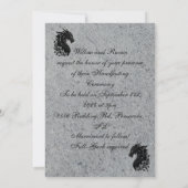 Dubbele Dragon Middeleeuwse Handfasting Uitnodigin Kaart (Achterkant)
