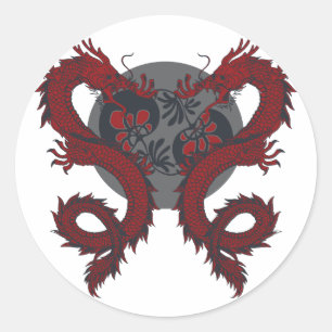 Dubbele Dragon Sticker