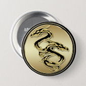 Dubbele drakenronde Button (Voorkant /achterkant)