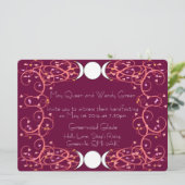 Dubbele drie in één lesbische handfasting uitnodig kaart (Staand voorkant)