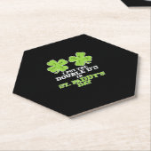Dubbele Ds op St Paddys Day Shamrock Funny Patrick Kartonnen Onderzetters (Schuin)