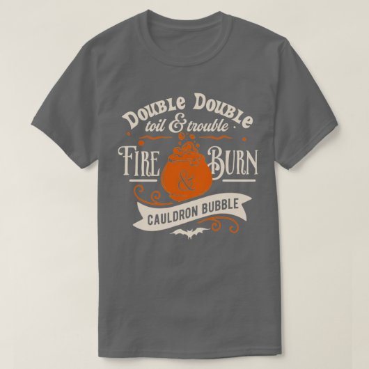 Dubbele dubbele spoel en onoplosbare heks Hallowee T-shirt (Design voorkant)