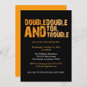 Dubbele dubbele spoel en problemen | Halloween-par Kaart (Voorkant / Achterkant)