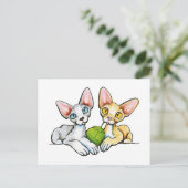 Dubbele duiven briefkaart (Staand voorkant)