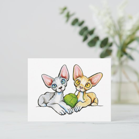 Dubbele duiven briefkaart (Staand voorkant)