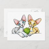 Dubbele duiven briefkaart (Voorkant / Achterkant)