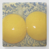 Dubbele eidooier stenen onderzetter (Voorkant)