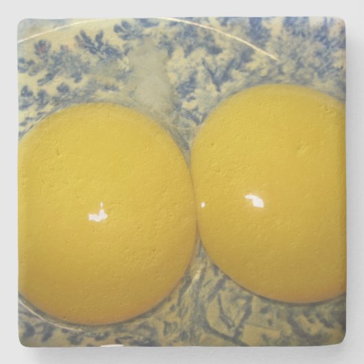 Dubbele eidooier stenen onderzetter (Voorkant)