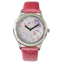 Dubbele eigenaar en Butterflies Roze Kinder Watch