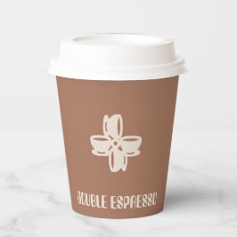 Dubbele espresso Een mix van elegantie en warmte Papieren Bekers