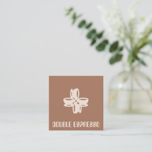 Dubbele espresso Een mix van elegantie en warmte Vierkante Visitekaartje