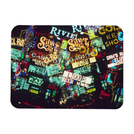 Dubbele exposure, Casino Signs, Las Vegas. Magneet (Horizontaal)