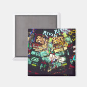 Dubbele exposure, Casino Signs, Las Vegas. Magneet (Voorkant / Achterkant)