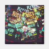 Dubbele exposure, Casino Signs, Las Vegas. Magneet (Voorkant)