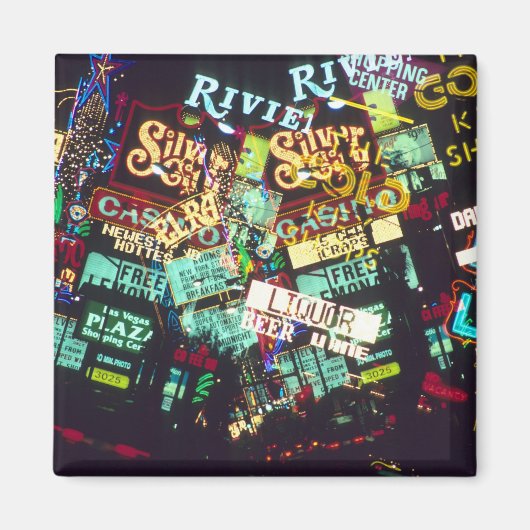 Dubbele exposure, Casino Signs, Las Vegas. Magneet (Voorkant)