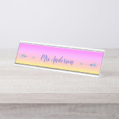 Dubbele Fathered Boho Arrows Persoonlijke Desk Naa Bureau Naambordje (Voorkant)