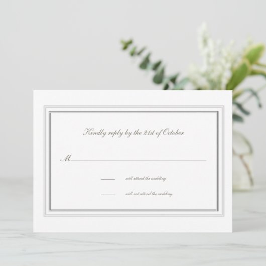 Dubbele faux reliëf Lijst Formele bruiloft reactie (Staand voorkant)