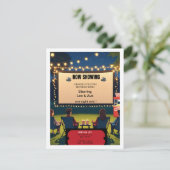 🎬 Dubbele Film Twin Verjaardagsuitnodiging – Bios (Staand voorkant)