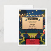 🎬 Dubbele Film Twin Verjaardagsuitnodiging – Bios (Voorkant / Achterkant)