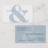 Dubbele firmanaam Blue Ampersand Visitekaartje (Voorkant / Achterkant)