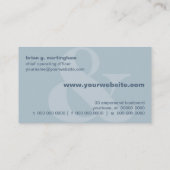 Dubbele firmanaam Blue Ampersand Visitekaartje (Achterkant)