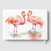 Dubbele Flamingo Familie Reünie Party Essential Gastenboek (Achterkant)