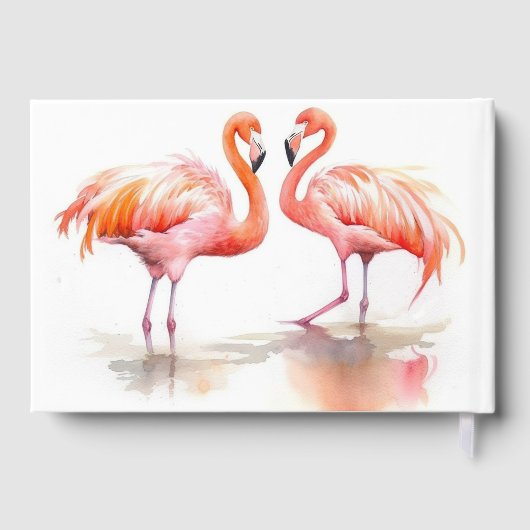 Dubbele Flamingo Familie Reünie Party Essential Gastenboek (Achterkant)