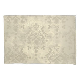 Dubbele Floral Damask Neutral Warm Cream Tan Kussensloop