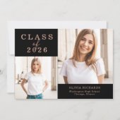 Dubbele foto | Afstuderen klas van 2026 Aankondiging (Voorkant)