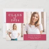 Dubbele foto | Klasse 2023 Afstuderen Aankondiging (Voorkant)