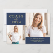 Dubbele foto | Klasse 2023 Afstuderen Aankondiging (Voorkant)