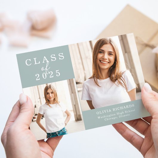 Dubbele foto | Klasse 2025 Afstuderen Aankondiging