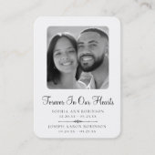 Dubbele foto Memorial Funeral Prayer Kaart Visitekaartje (Voorkant)