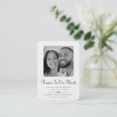 Dubbele foto Memorial Funeral Prayer Kaart Visitekaartje (Staand voorkant)