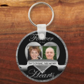 Dubbele foto-Memorial in Loving Memory Sleutelhang Sleutelhanger (Voorkant)