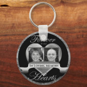 Dubbele foto-Memorial in Loving Memory Sleutelhang Sleutelhanger (Voorkant)