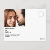 Dubbele foto modern groot en vet, sla de datum in briefkaart (Achterkant)