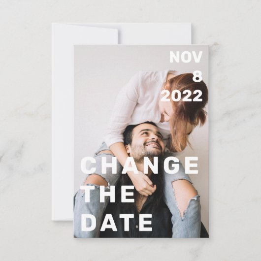 Dubbele foto modern groot en vet veranderen de dat kaart (Voorkant)
