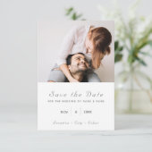 Dubbele foto modern sparen de datumkaart kaart (Staand voorkant)