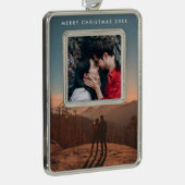 Dubbele foto verzilverd omlijst ornament (Rechts)