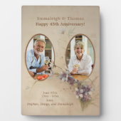 Dubbele foto Vintage Wedding Jubileum Keepomwille Fotoplaat (voorkant)