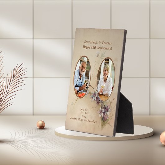 Dubbele foto Vintage Wedding Jubileum Keepomwille Fotoplaat