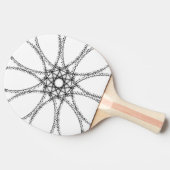Dubbele Fractal - Zwart & Wit Tafeltennisbatje (Zijkant)