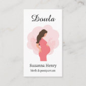 Dubbele geboorte postpartum roze zwanger visitekaartje (Voorkant)