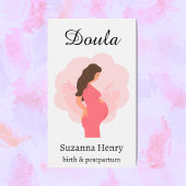 Dubbele geboorte postpartum roze zwanger visitekaartje