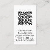 Dubbele geboorte postpartum zwanger grillig visitekaartje (Achterkant)