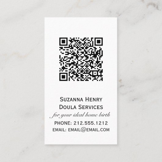 Dubbele geboorte postpartum zwanger grillig visitekaartje (Achterkant)