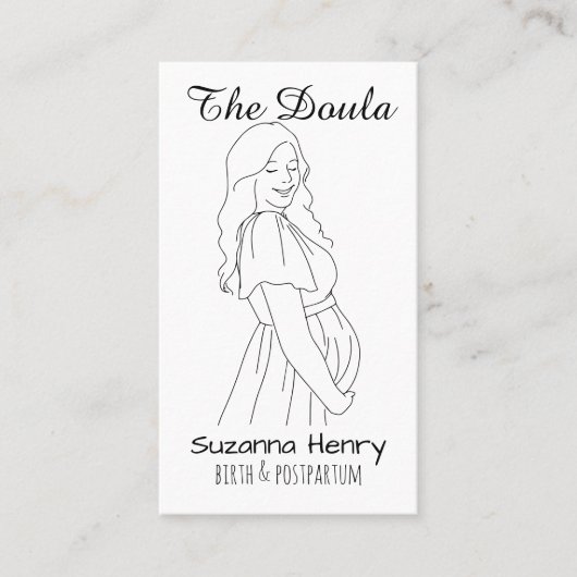 Dubbele geboorte postpartum zwanger grillig visitekaartje (Voorkant)