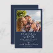 Dubbele gedenkfoto Funeral Blue Prayer Kaart (Voorkant / Achterkant)