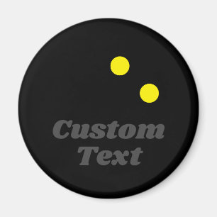 Dubbele gele stip squash bal custom koelkastmagnee magneet